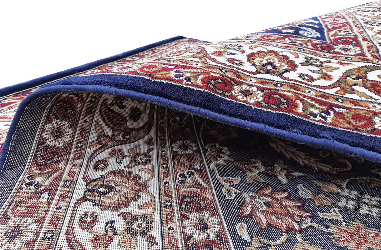 Blue Color Kashmiri Persian Design Area Rug