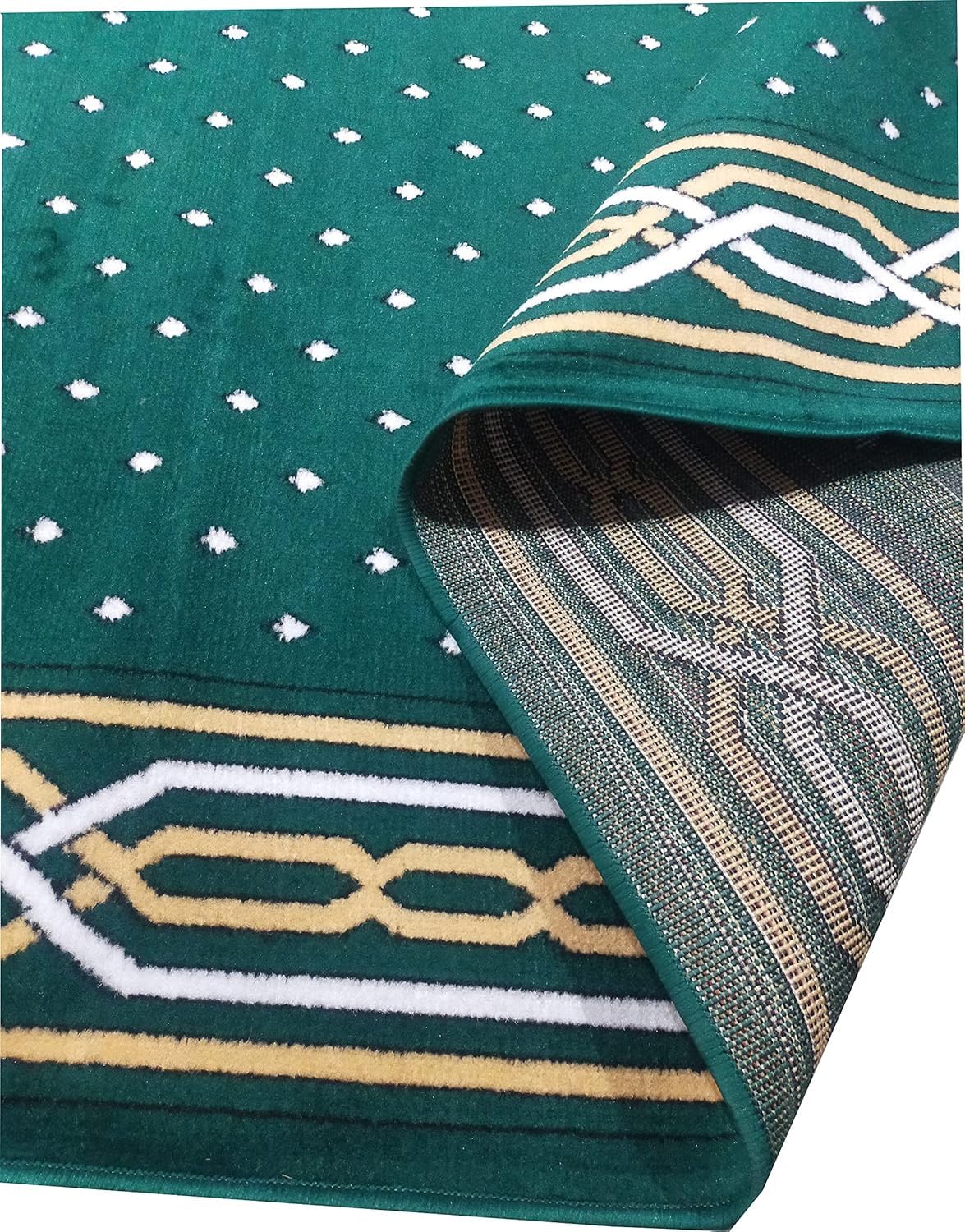 Green Janamaz Roll – Premium Masjid Carpet | Mosque Prayer Mat & Janamaz Rug