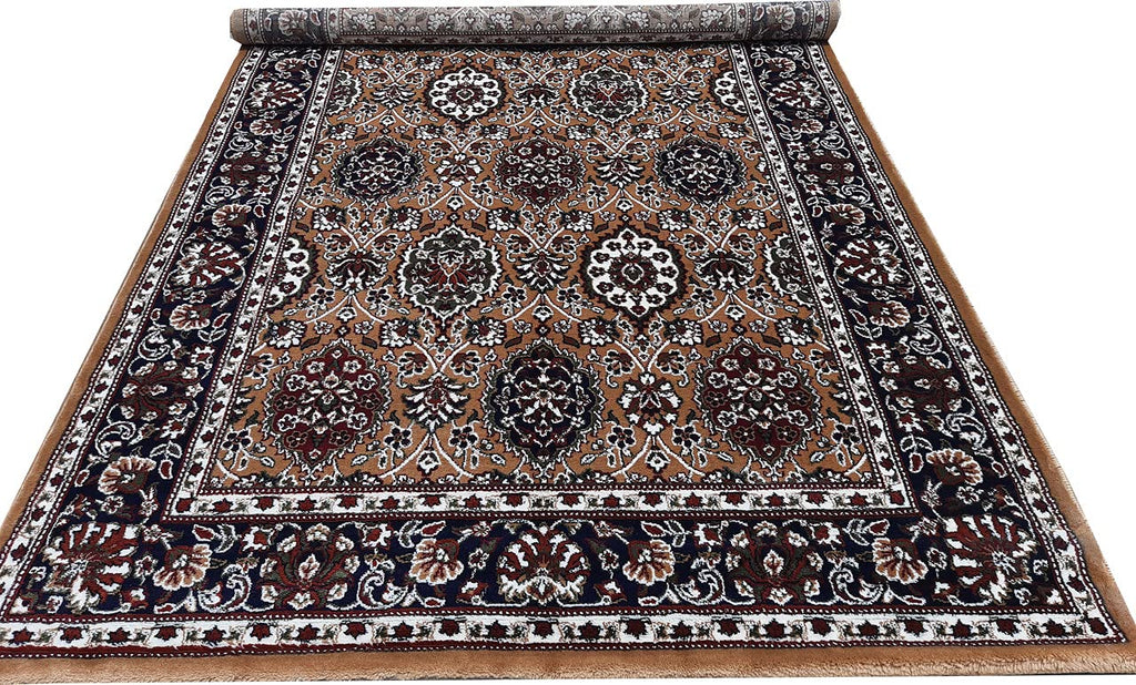 Gold Color Kashmiri Persian Design Area Rug
