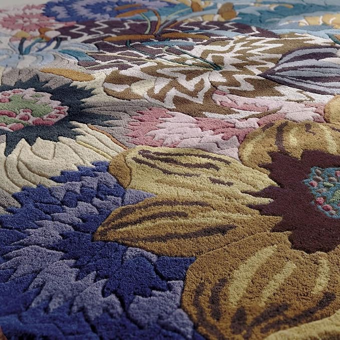 Multicolor Foliage Hand-Tufted Irregular Rug