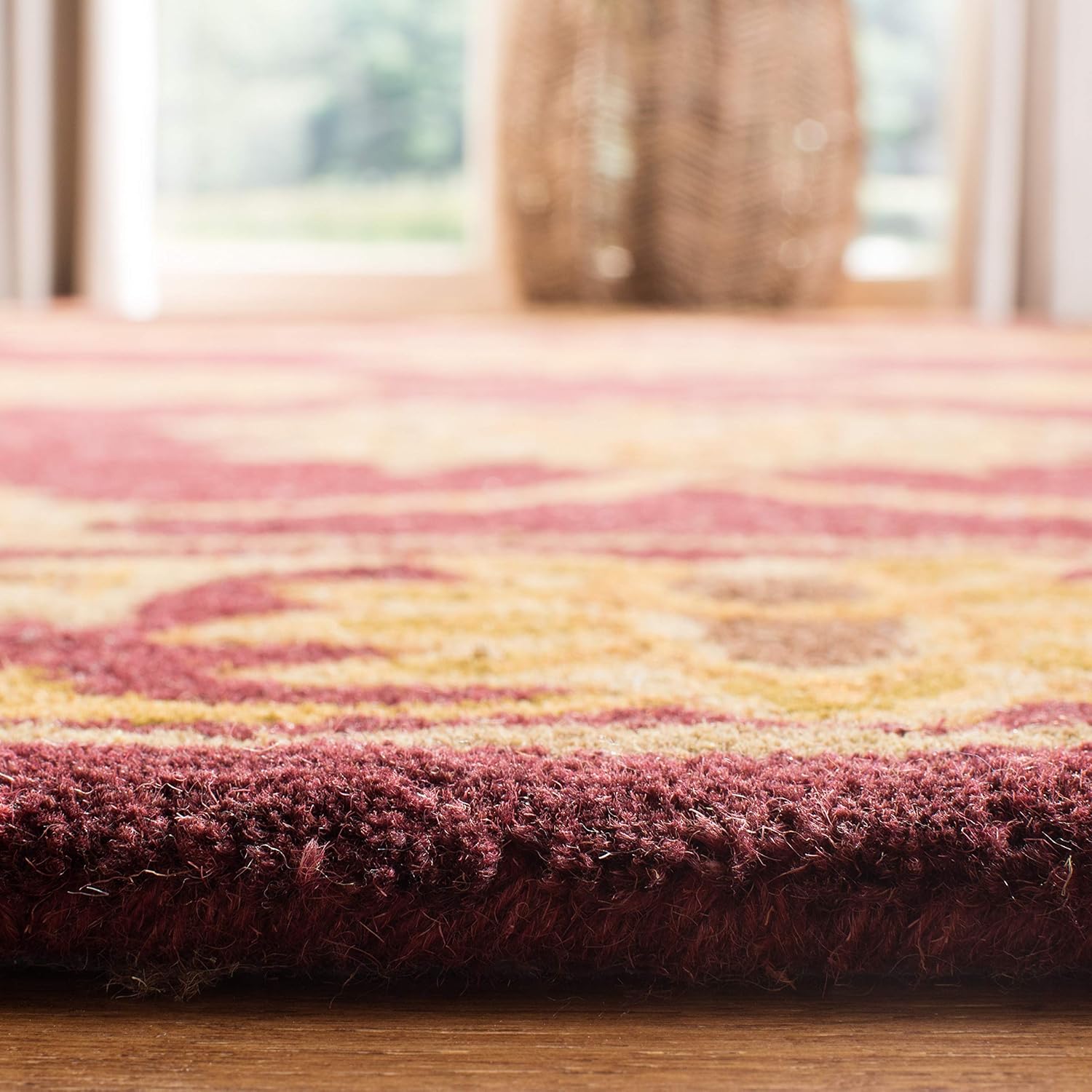 Maroon Handmade Vintage Persian Carpet