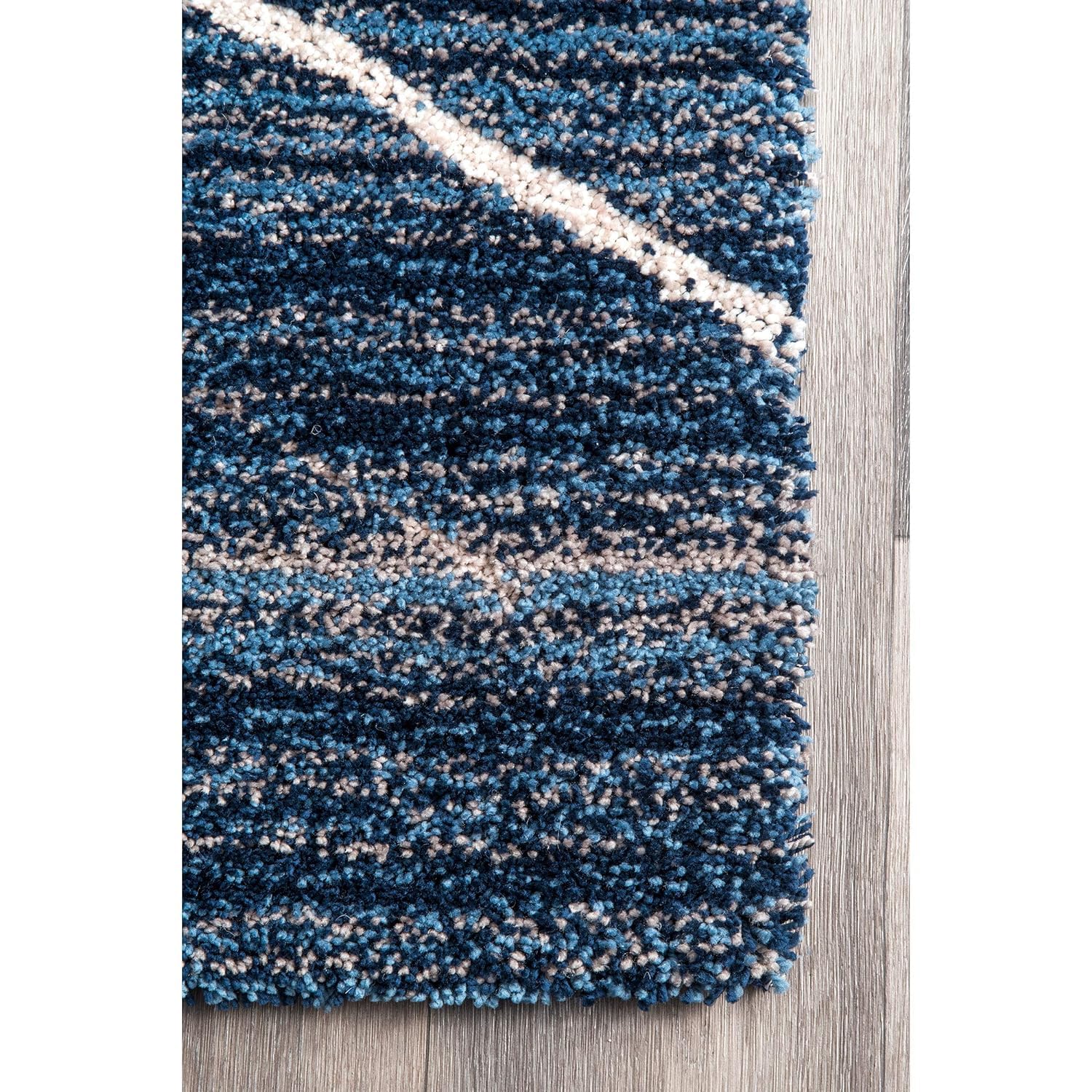 Blue Handmade Ombre Microfibre Carpet – Soft Area Rug for Living Room, Bedroom & Hall
