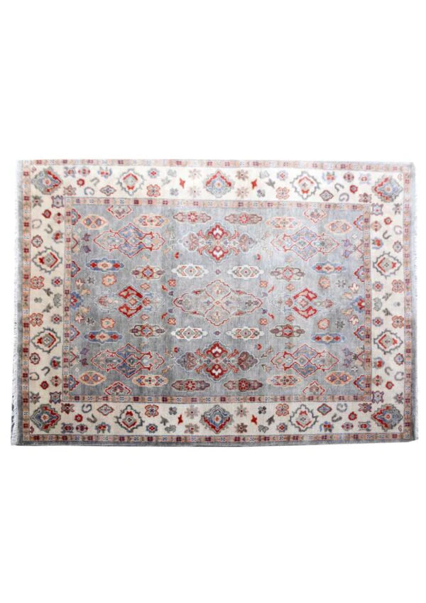Grey Oushak Hand-Knotted Wool Rug