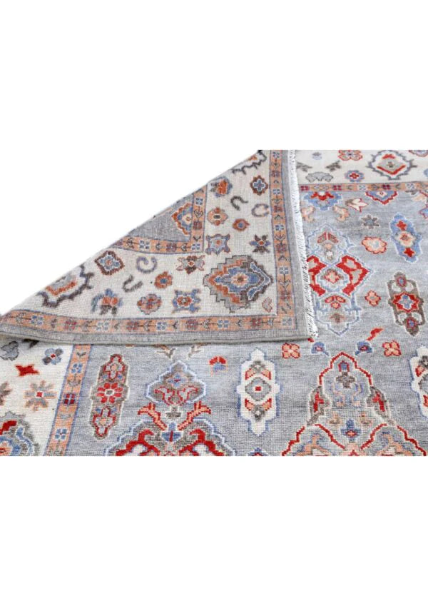 Grey Oushak Hand-Knotted Wool Rug