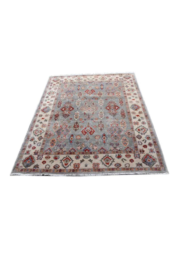 Grey Oushak Hand-Knotted Wool Rug