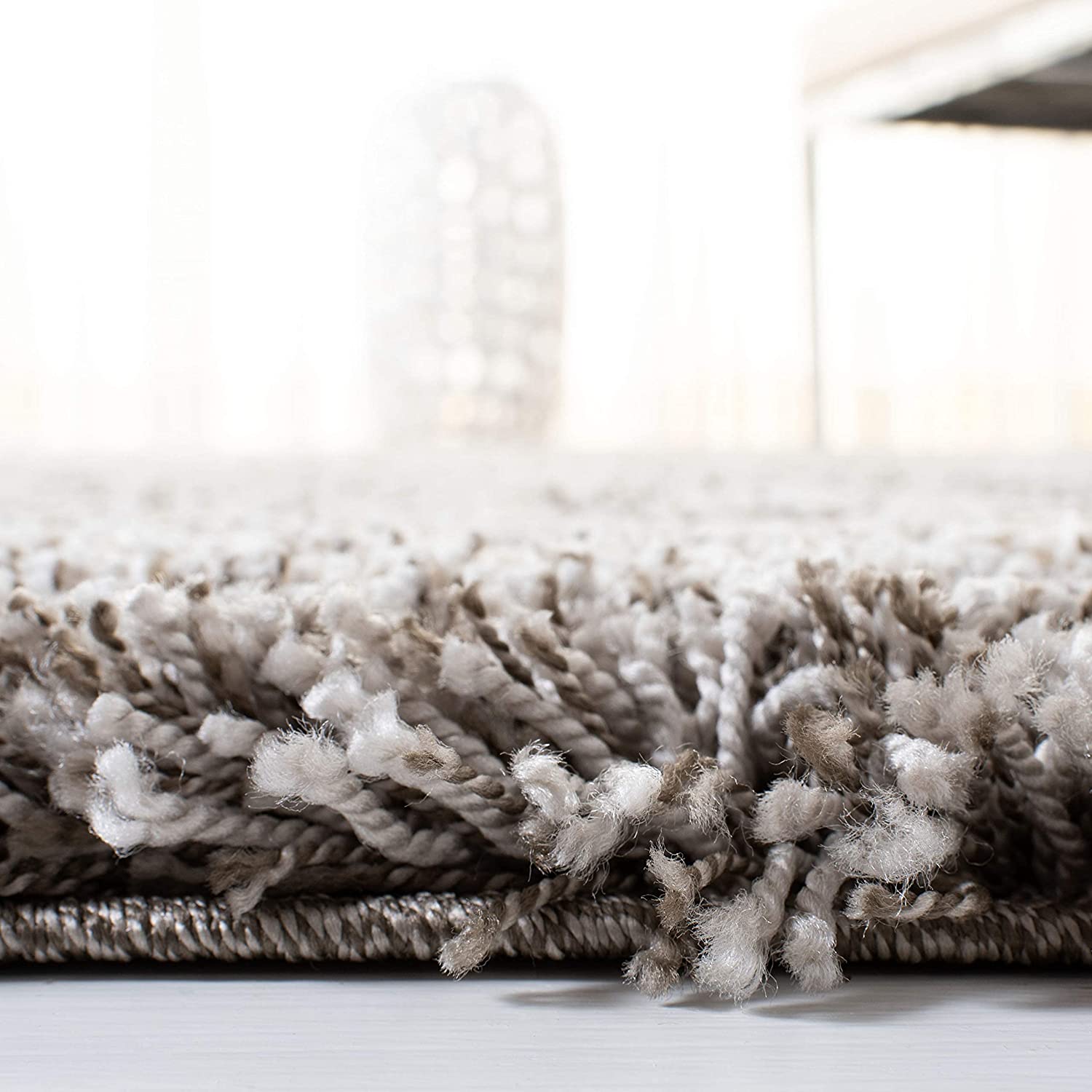 Grey Handmade Ombre Microfibre Carpet – Soft Area Rug for Living Room, Bedroom & Hall