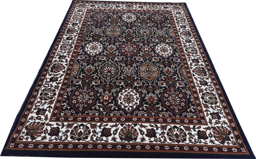 Blue Color Kashmiri Persian Design Area Rug