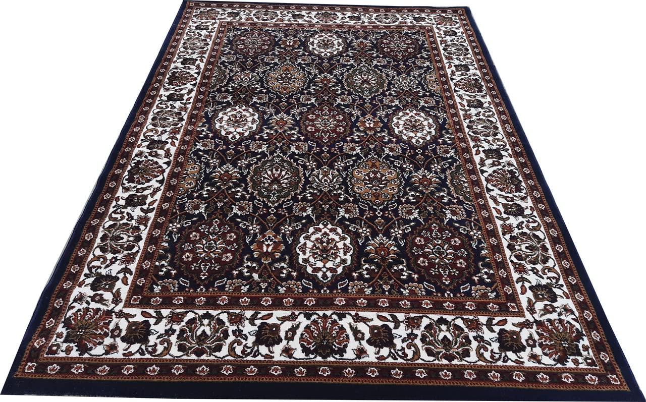 Blue Color Kashmiri Persian Design Area Rug