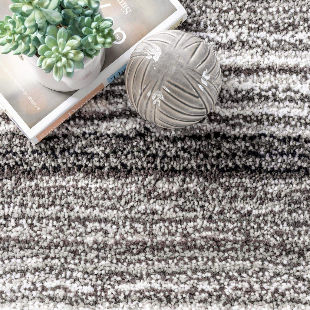 Grey Handmade Ombre Microfibre Carpet – Soft Area Rug for Living Room, Bedroom & Hall