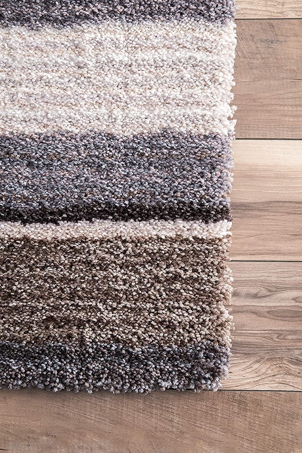 Grey Handmade Ombre Microfibre Carpet – Soft Area Rug for Living Room, Bedroom & Hall