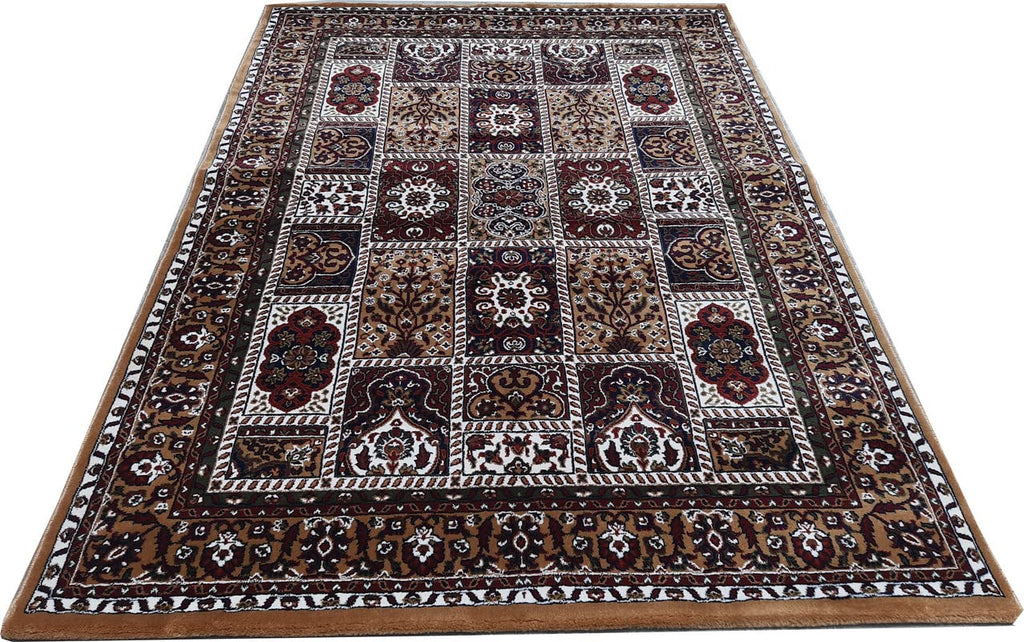 Gold Color Kashmiri Persian Design Area Rug