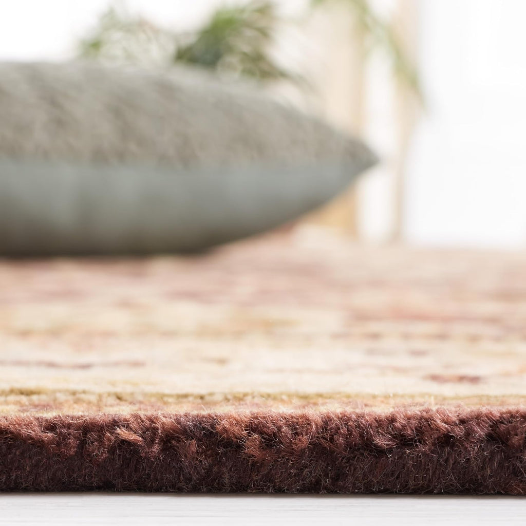 Brown Handmade Vintage Persian Carpet