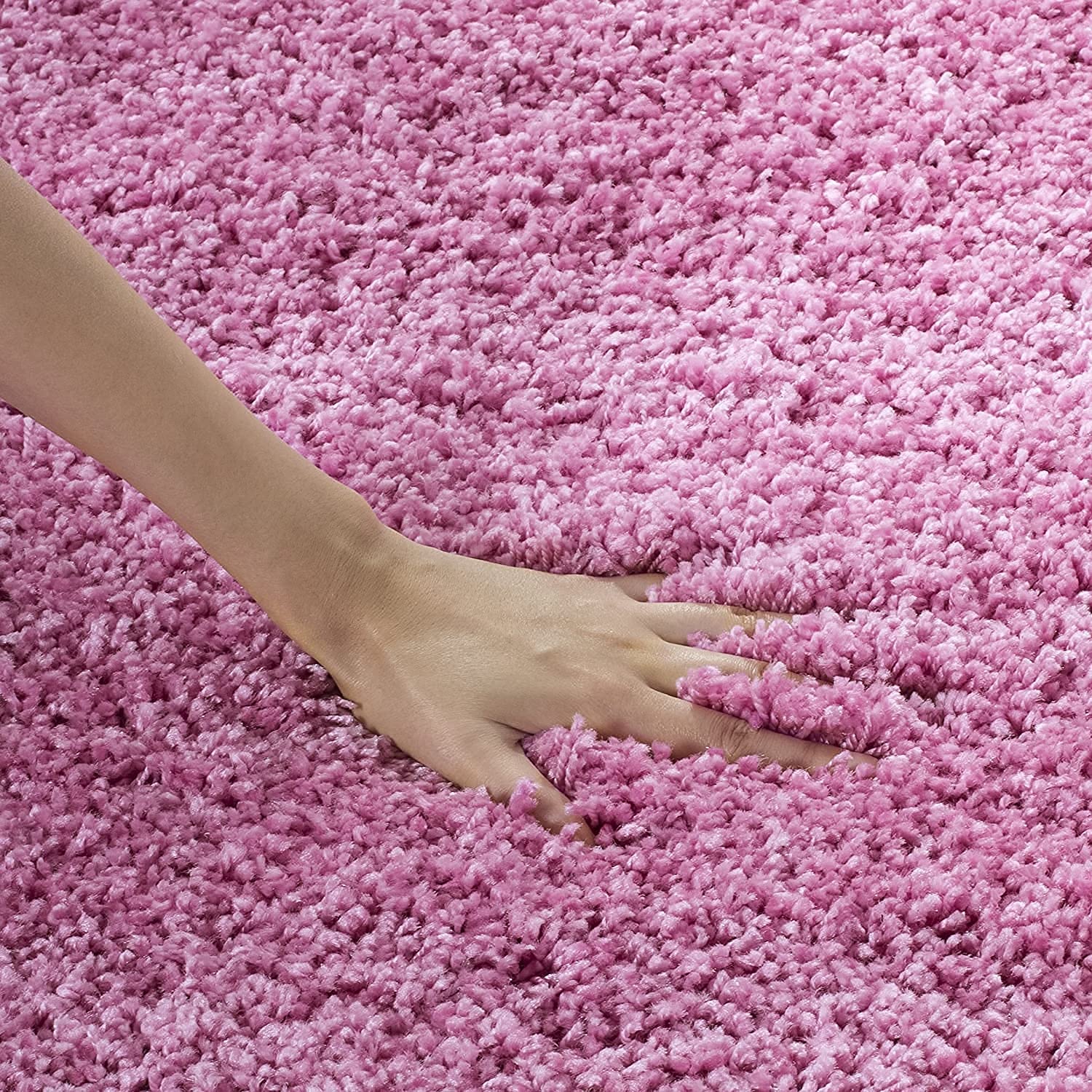 Pink Handmade Shaggy Carpet – Ultra Soft Area Rug for Living Room & Bedroom