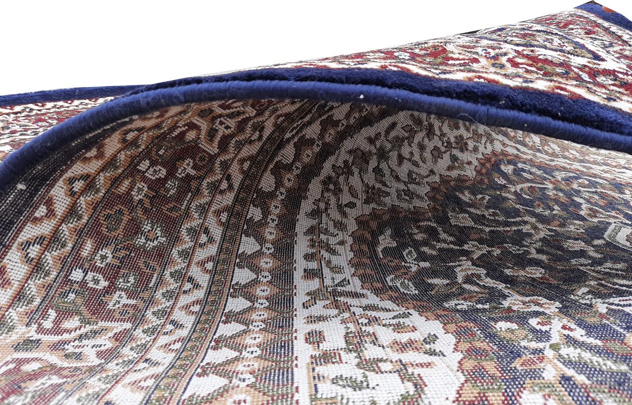 Blue Color Kashmiri Persian Design Area Rug