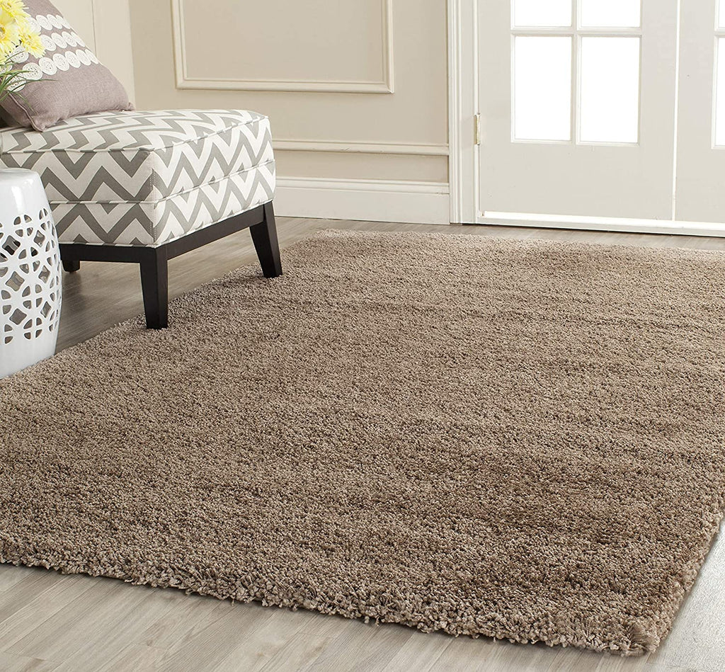 Beige Handmade Shaggy Carpet – Ultra Soft Area Rug for Living Room & Bedroom