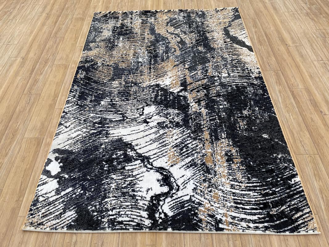 Modern Abstract Area Rug – Durable Floor Carpet for Everyday Use