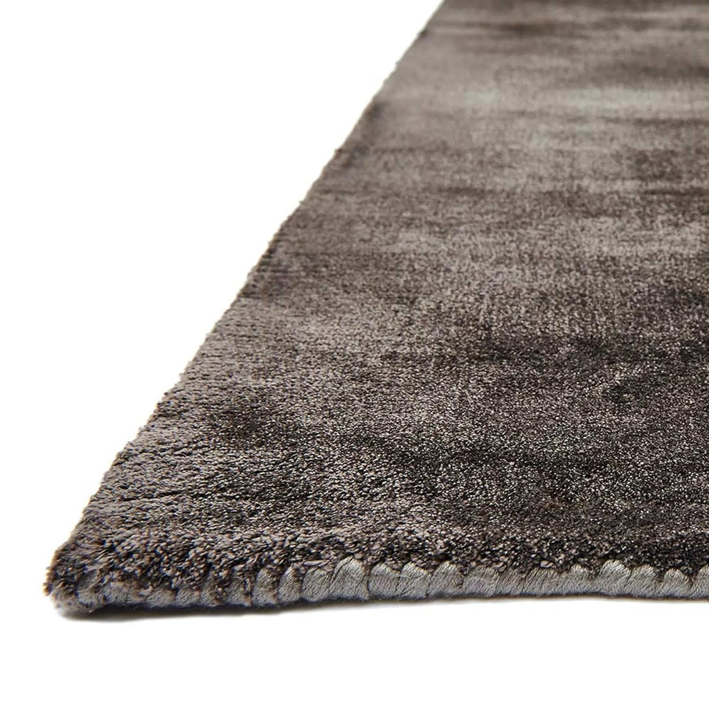 Brown Moonlit Weave Viscose Silk Hand-Tufted Rug