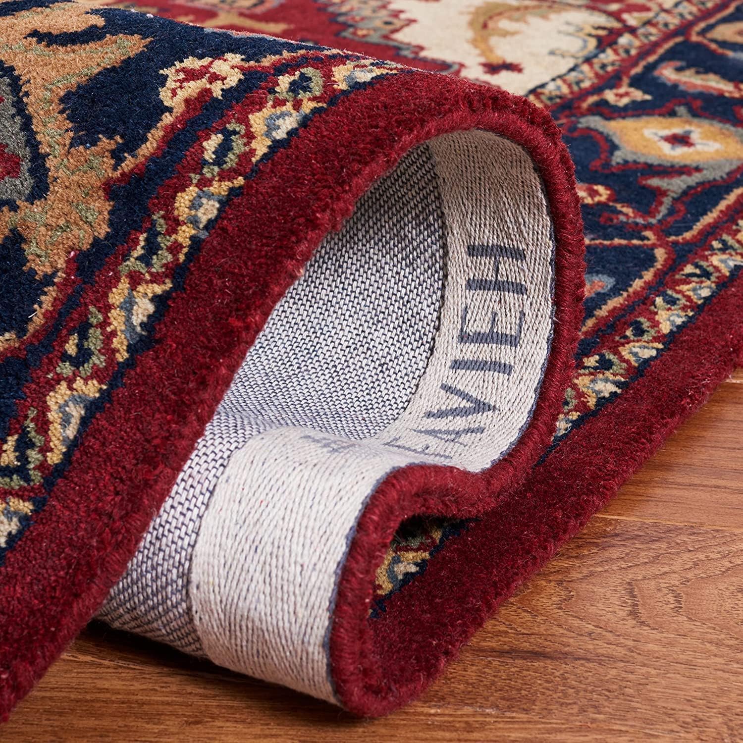 Maroon Persian Heriz Area Rug