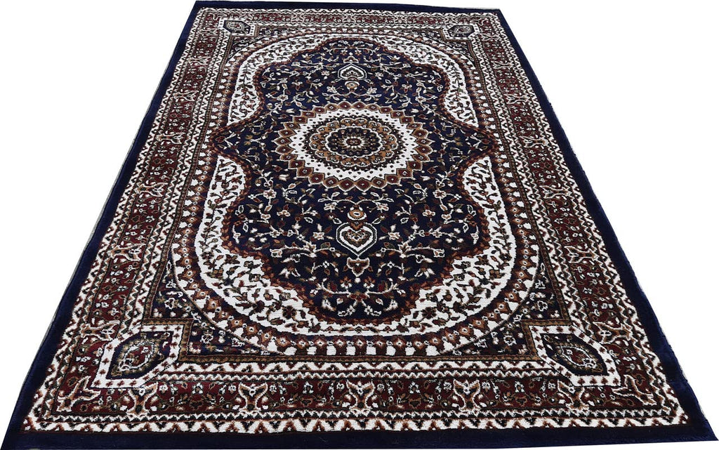 Blue Color Kashmiri Persian Design Area Rug