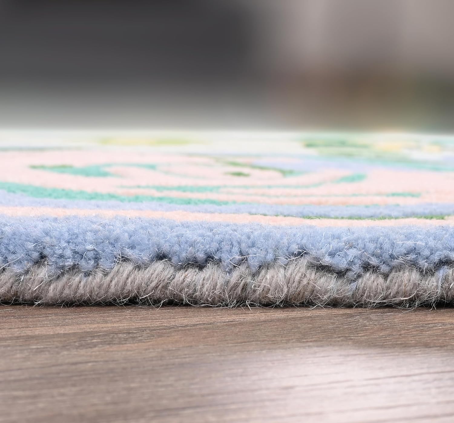 Verdant Foliage Hand-Tufted Irregular Rug