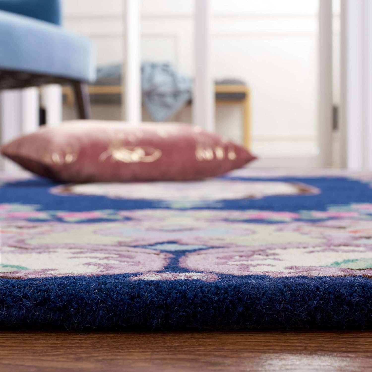 Navy Blue Traditional Handmade Persian Rug