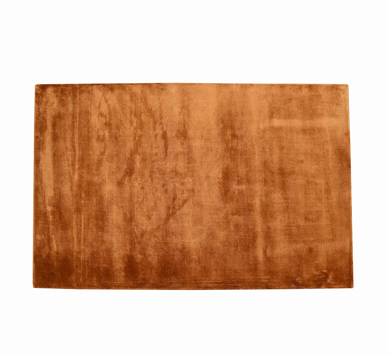Tangerine Silken Horizon Viscose Silk Hand-Tufted Rug