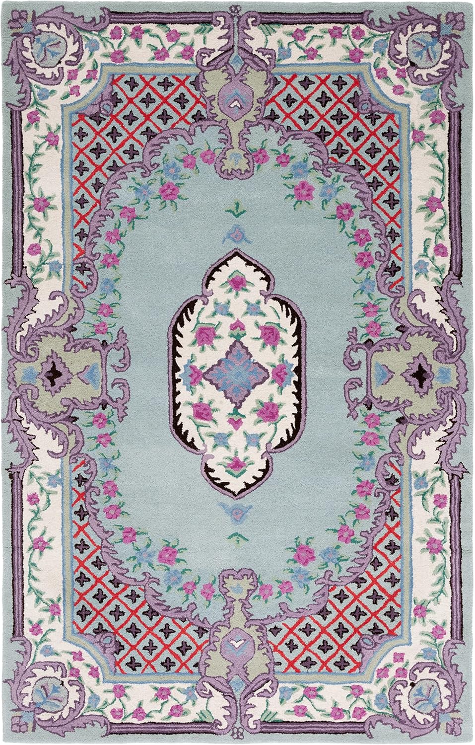 Teal Grey Traditional Handmade Persian Rug