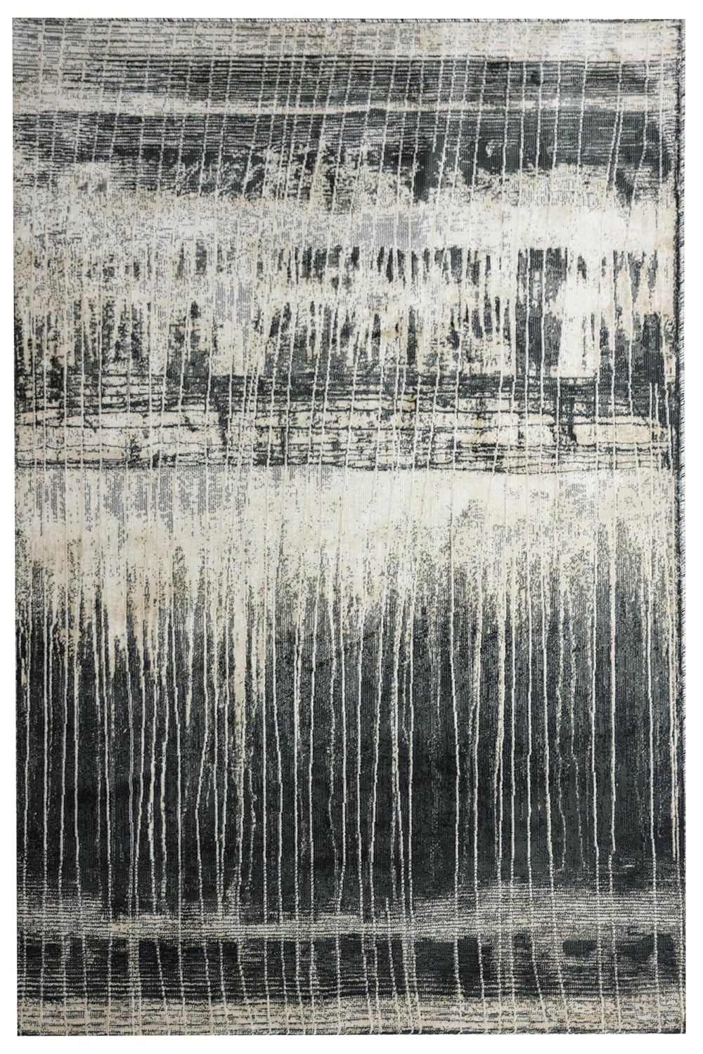 Durable Modern Abstract Area Rug – Machine-Made Acrylic Wool