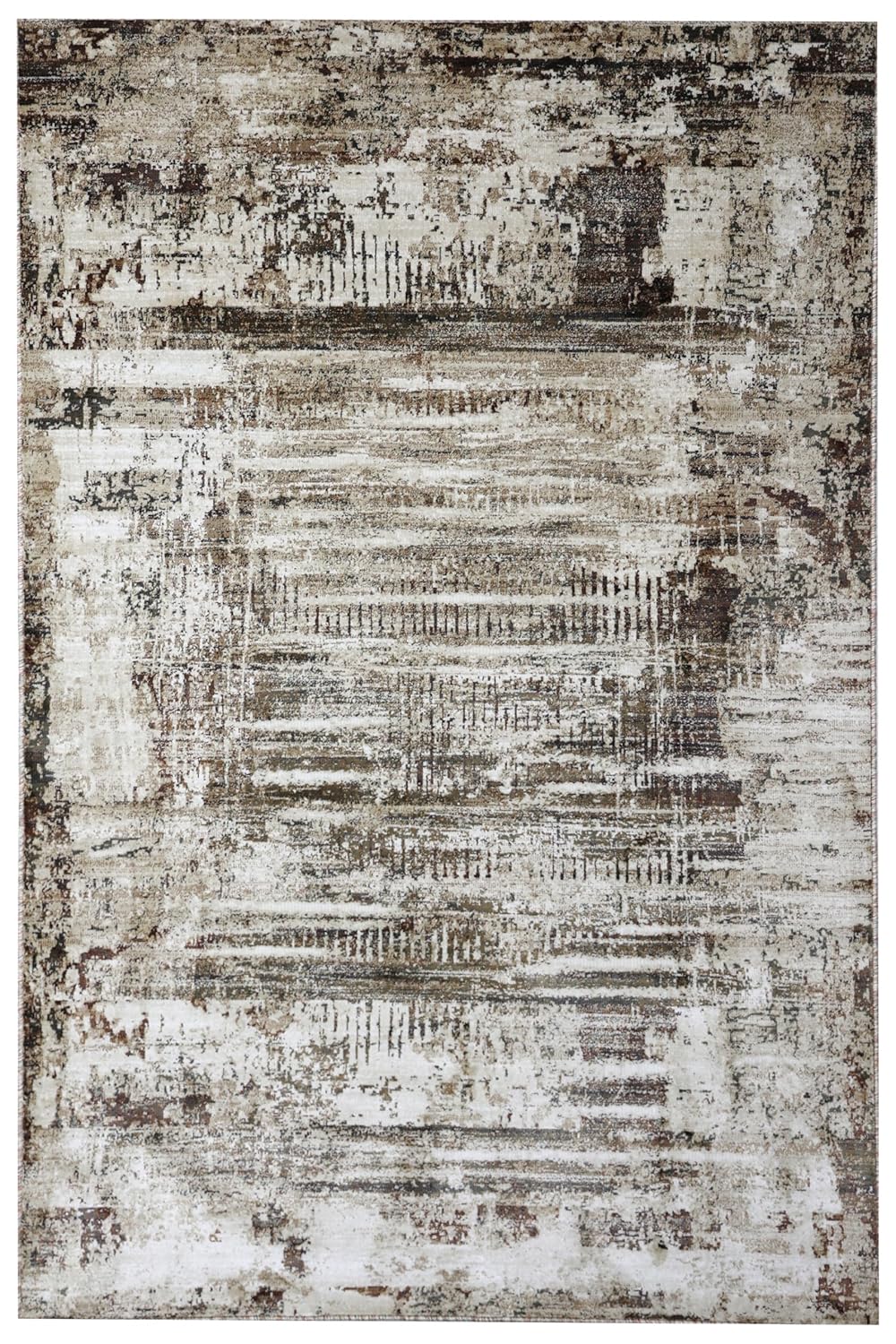 Modern Abstract Area Rug – Shed-Proof Carpet for Playroom & Hallway