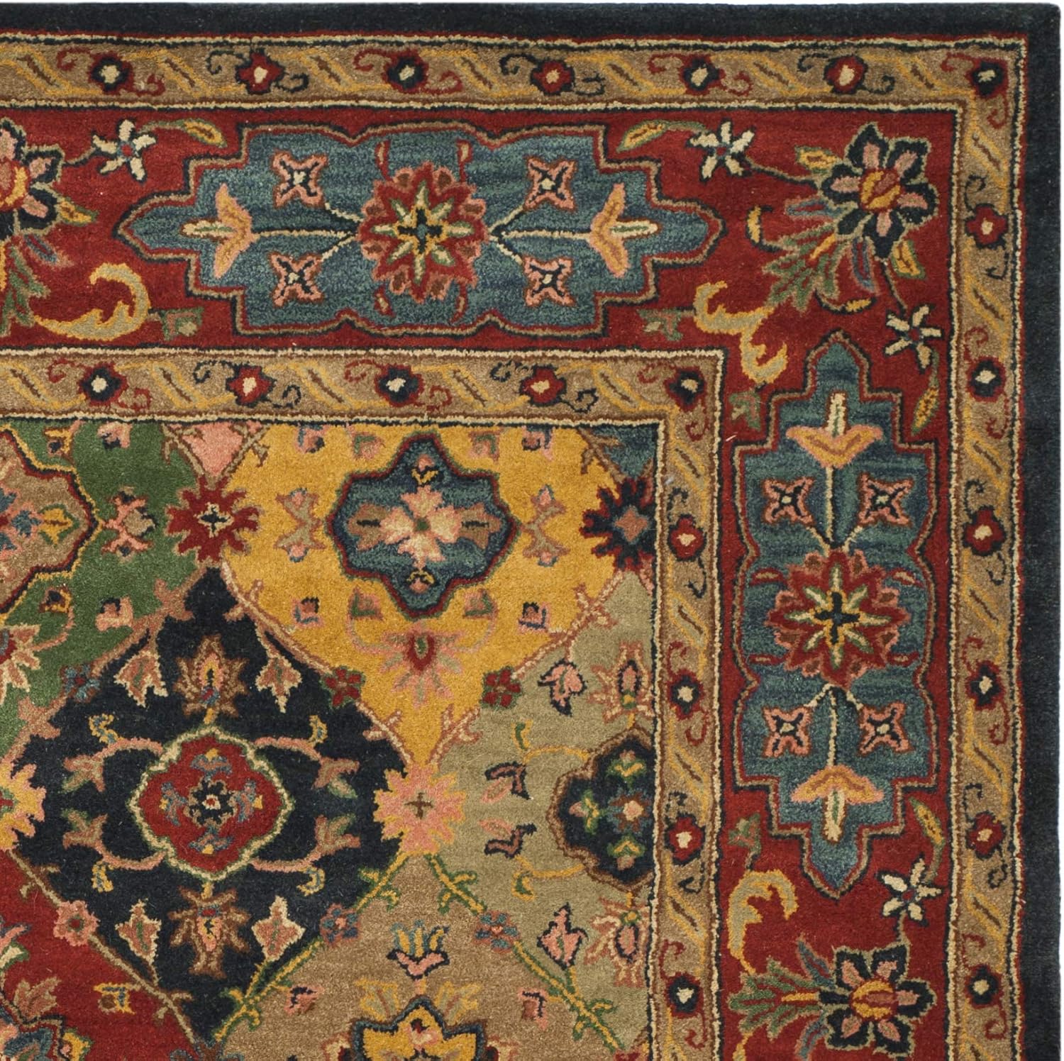 Navy Blue Handmade Vintage Persian Carpet