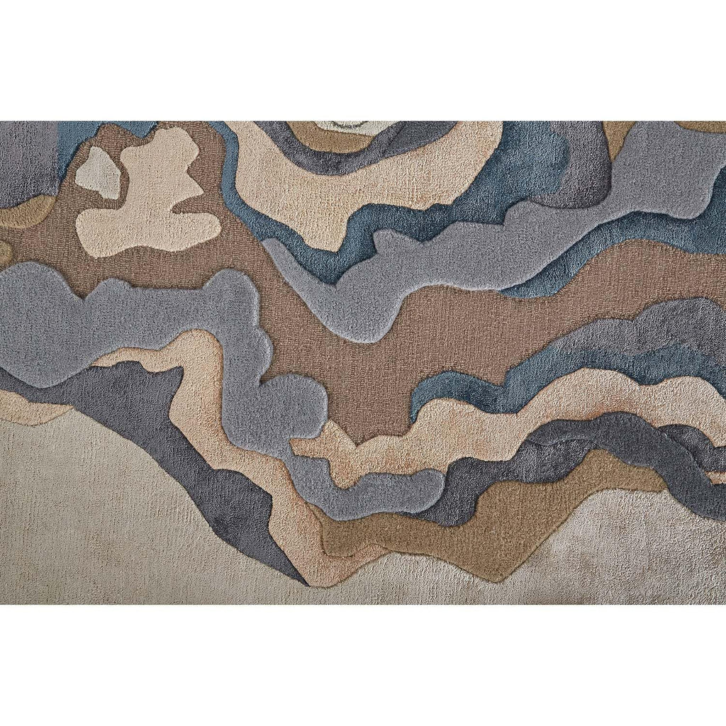 Multicolor Viscose Silk & Wool Hand-Tufted Rug