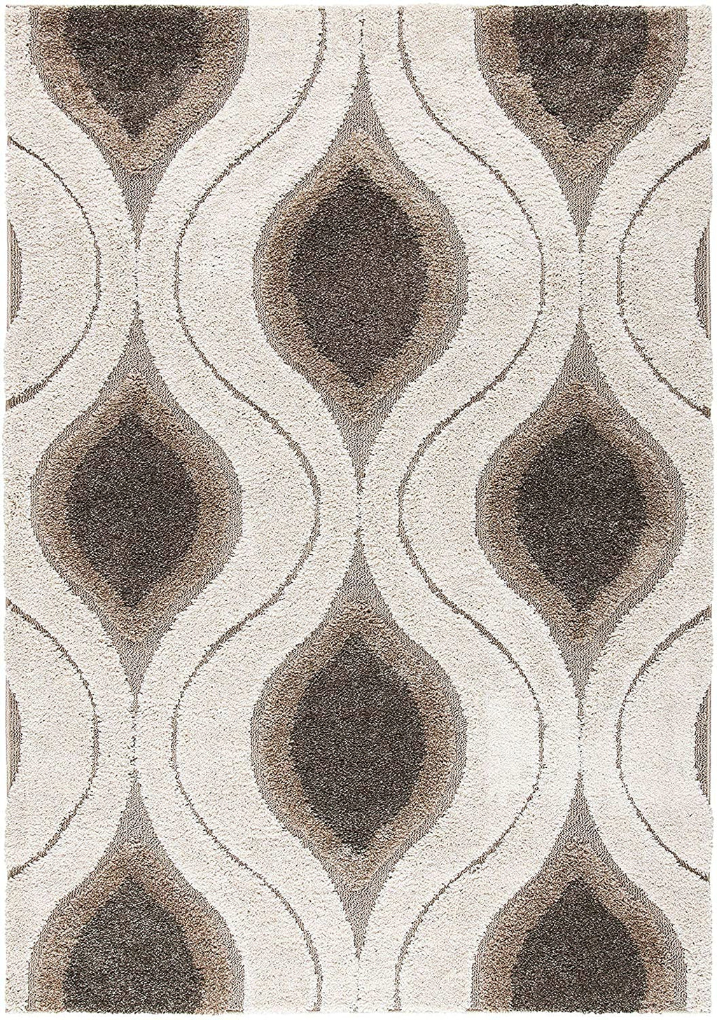 Beige & Ivory Shaggy Carpet | Soft & Fluffy Microfiber Area Rug