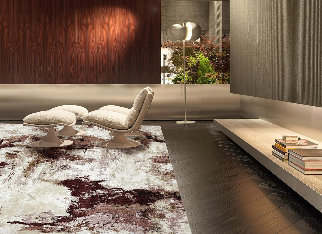 Soft & Comfortable Modern Abstract Area Rug – Washable & Easy Clean