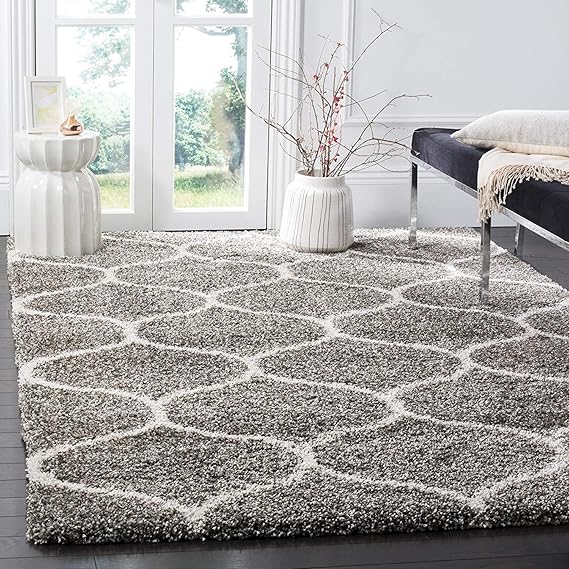 Dark Grey Moraccan Shaggy Carpet | Soft & Fluffy Microfiber Area Rug