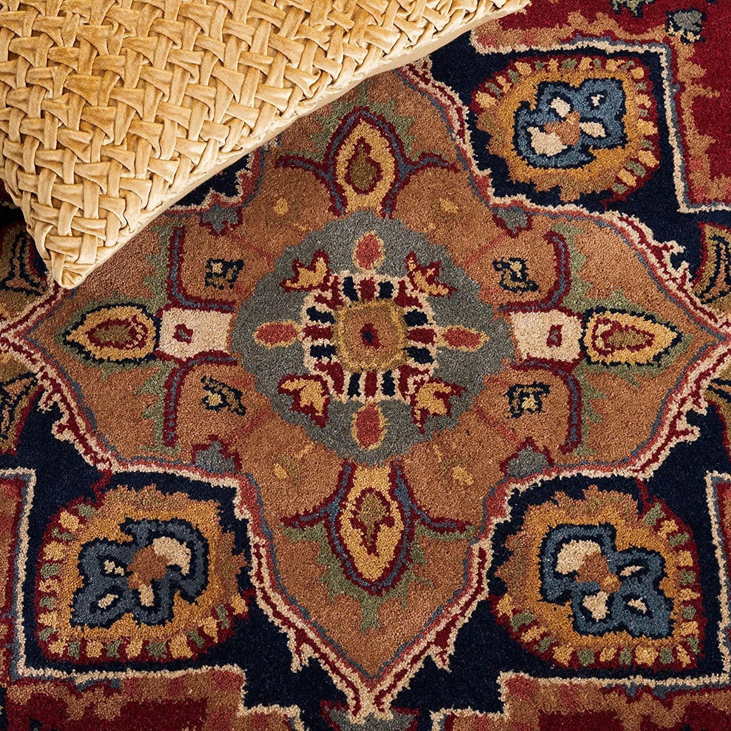 Maroon Persian Heriz Area Rug