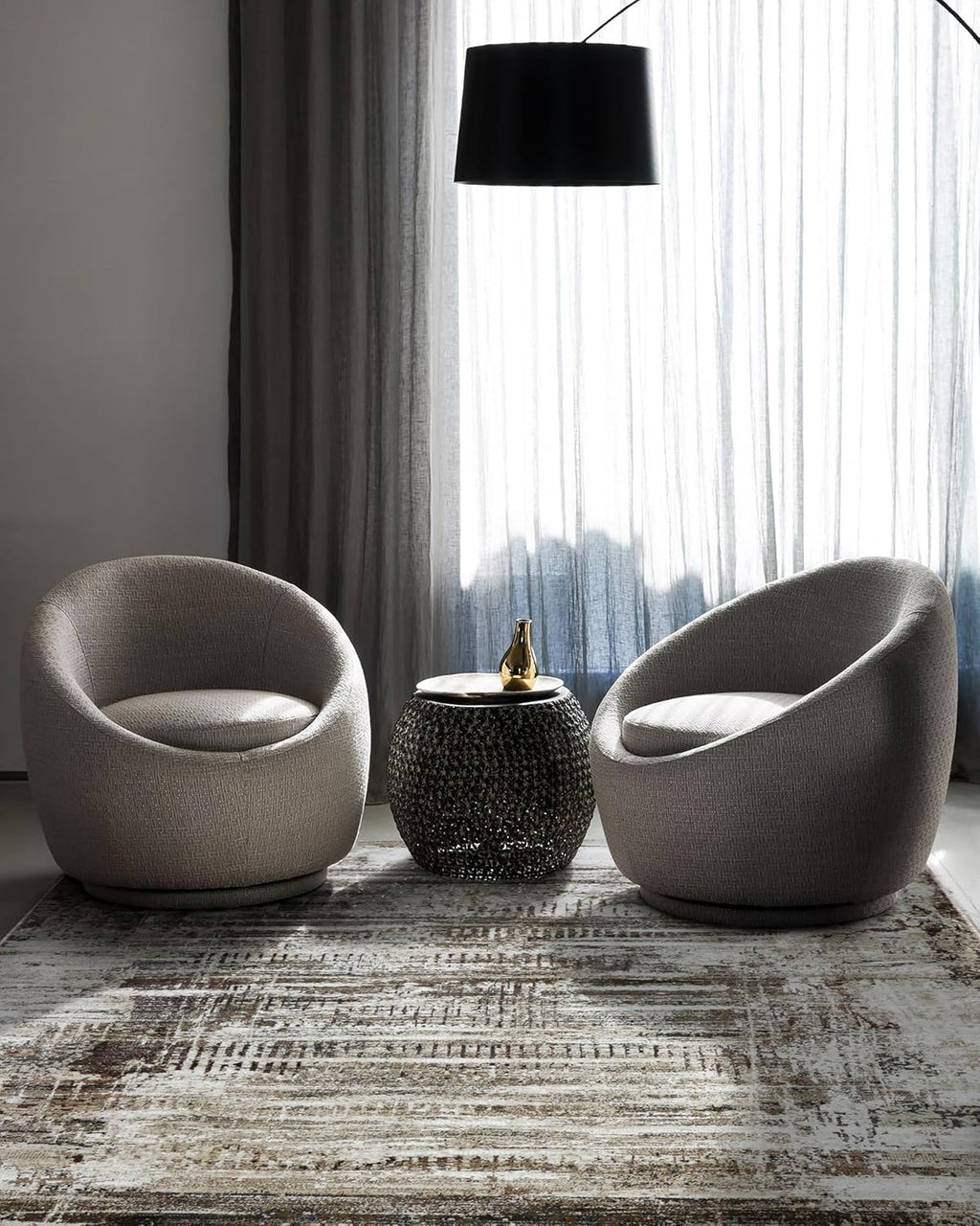 Modern Abstract Area Rug – Shed-Proof Carpet for Playroom & Hallway