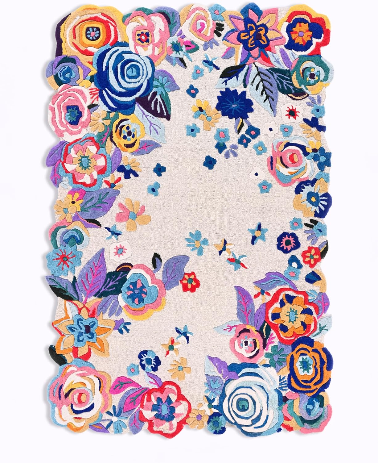 Willow Foliage Hand-Tufted Irregular Rug