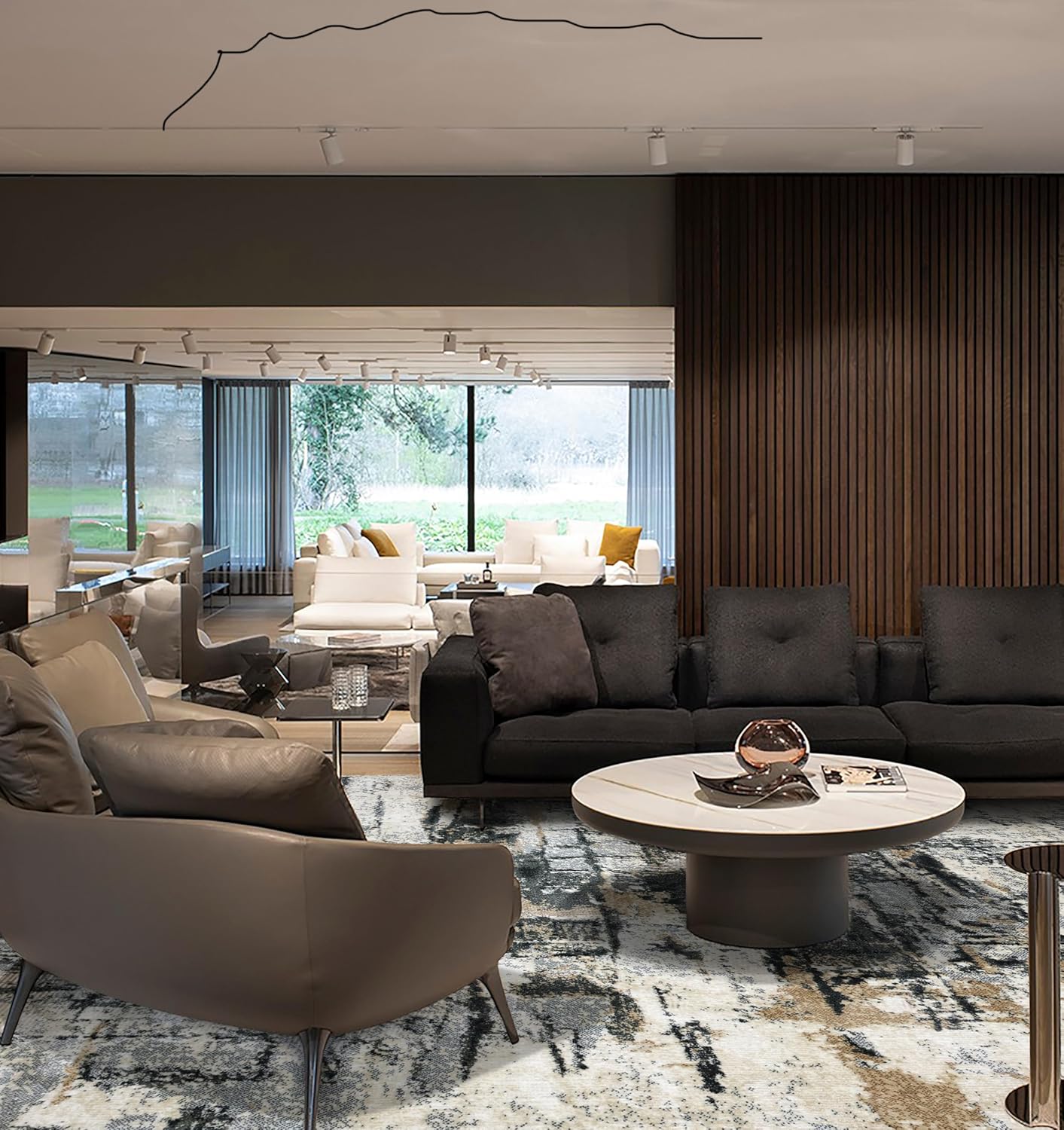 Elegant Modern Abstract Area Rug – Premium Quality Home Décor