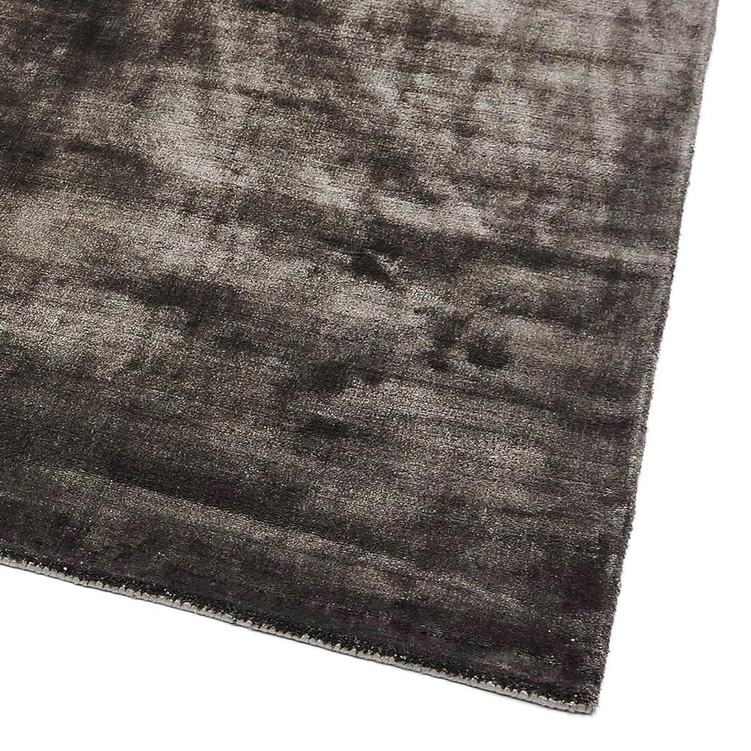Brown Moonlit Weave Viscose Silk Hand-Tufted Rug