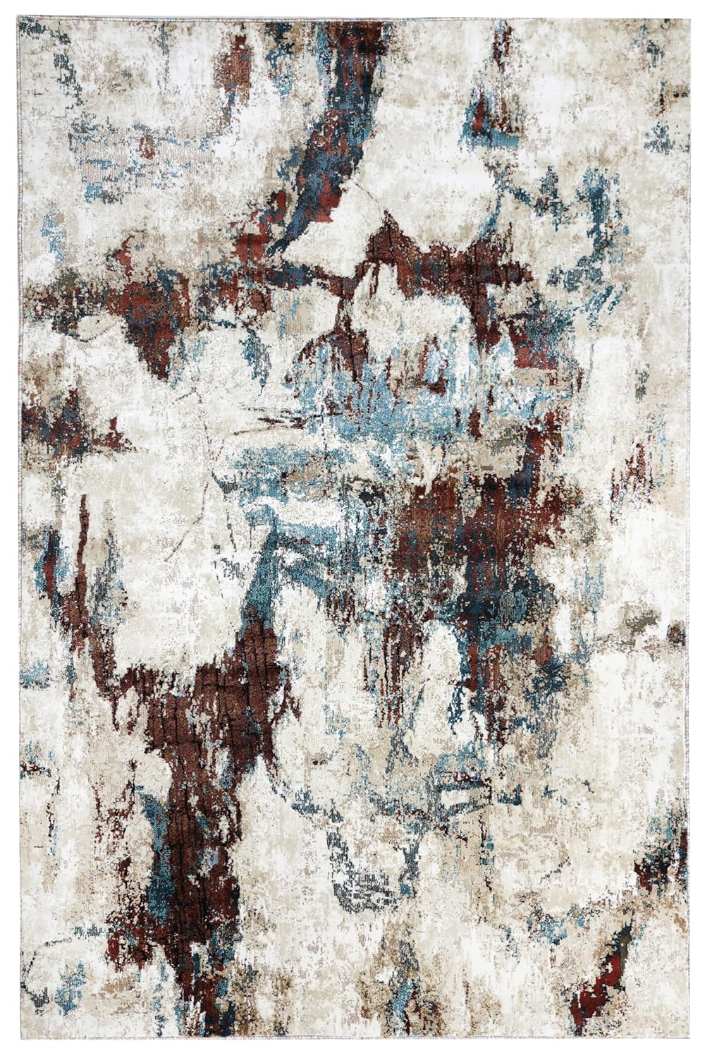 Designer Modern Abstract Area Rug – Non-Shedding & Long-Lasting