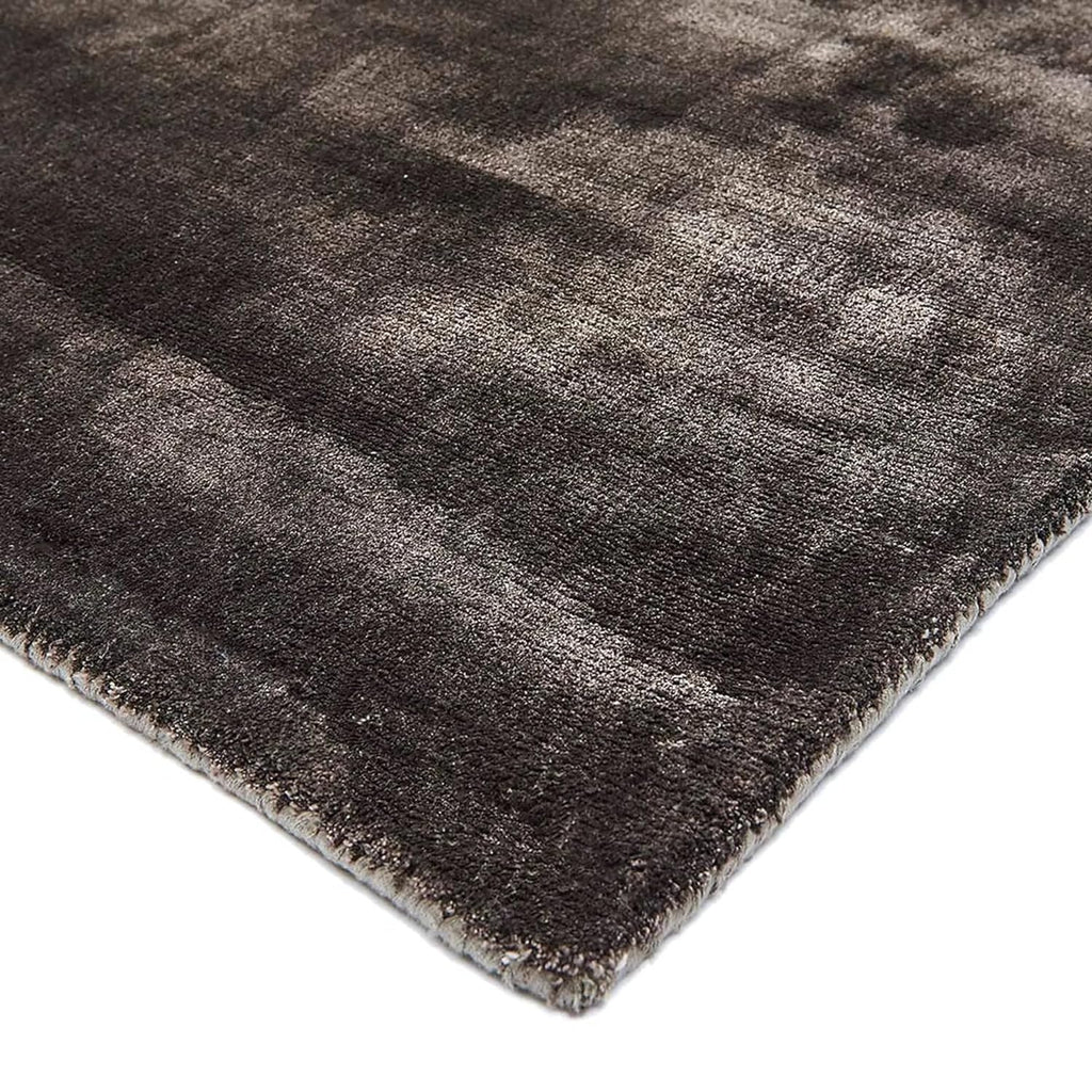 Brown Moonlit Weave Viscose Silk Hand-Tufted Rug