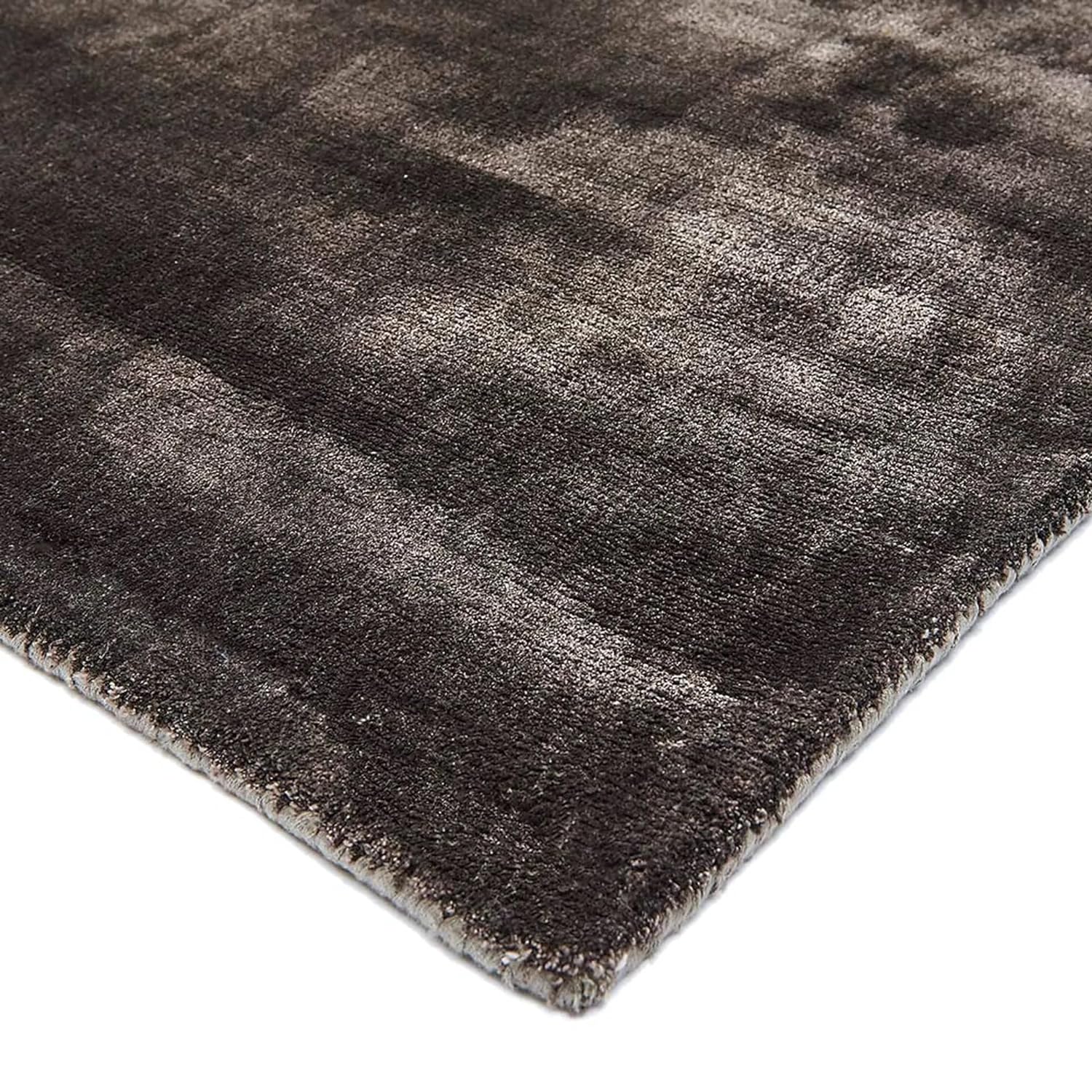 Brown Moonlit Weave Viscose Silk Hand-Tufted Rug