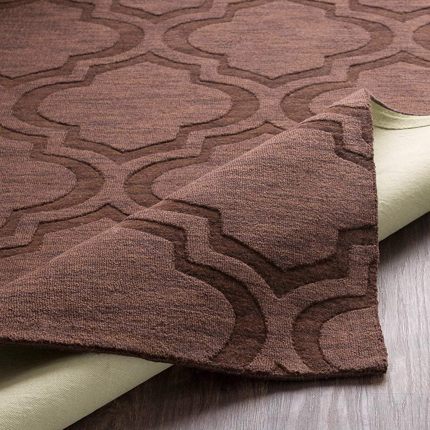 Beige Moraccan Cut-Loop Hand-Tufted Wool Rug