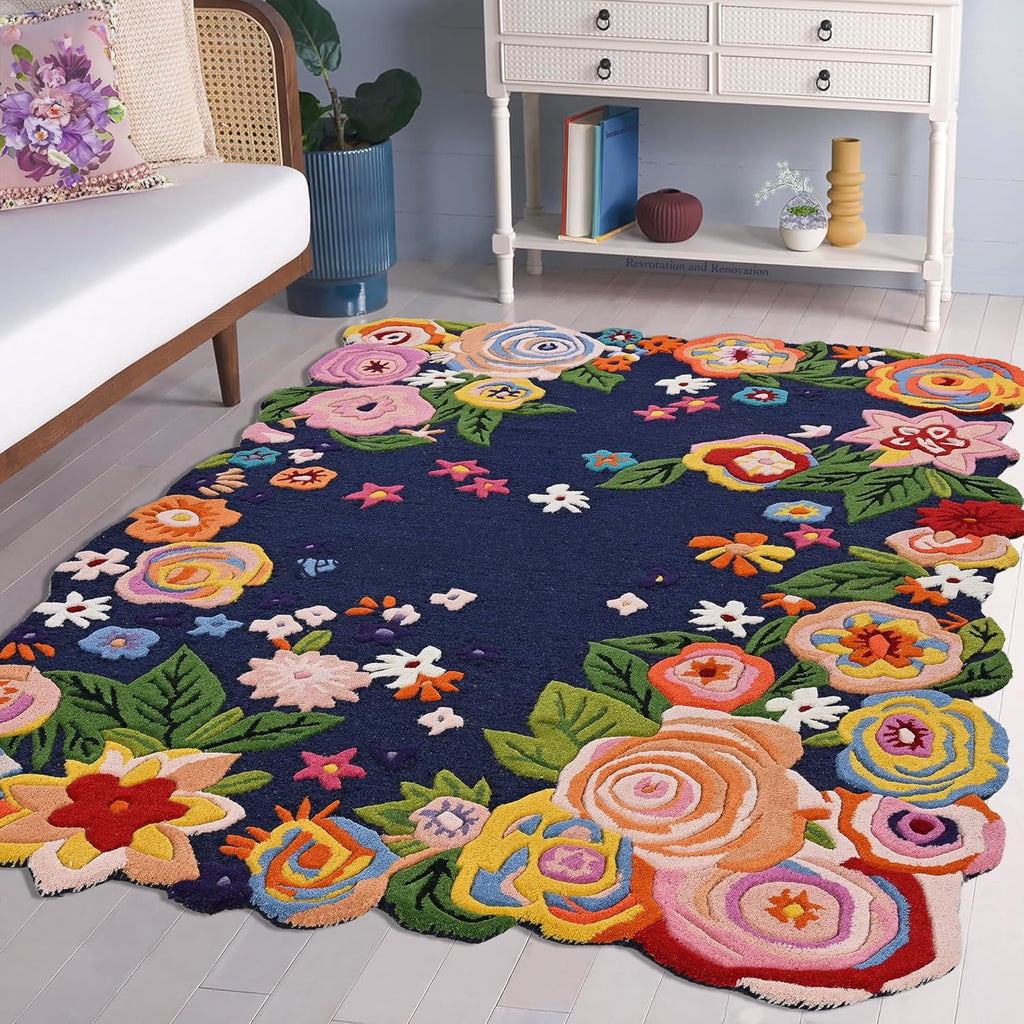 Echo Foliage Hand-Tufted Irregular Rug