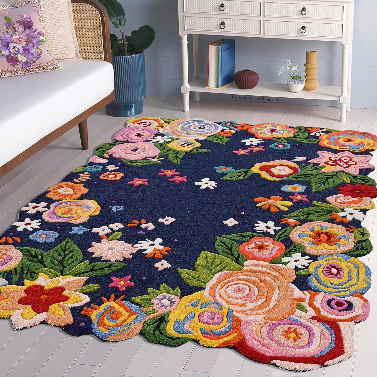 Echo Foliage Hand-Tufted Irregular Rug
