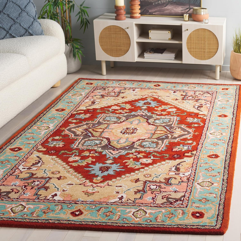 Red Persian Heriz Area Rug