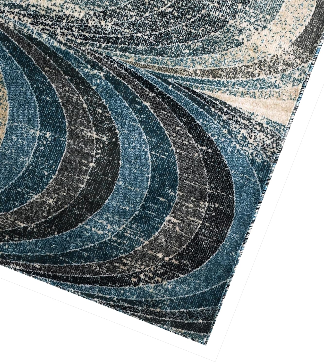 Luxury Acrylic Wool Modern Abstract Area Rug – Machine-Made & Washable