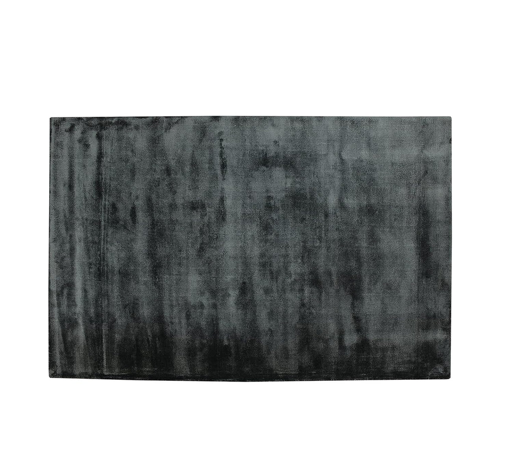 Black Lustre Haven Viscose Silk Hand-Tufted Rug