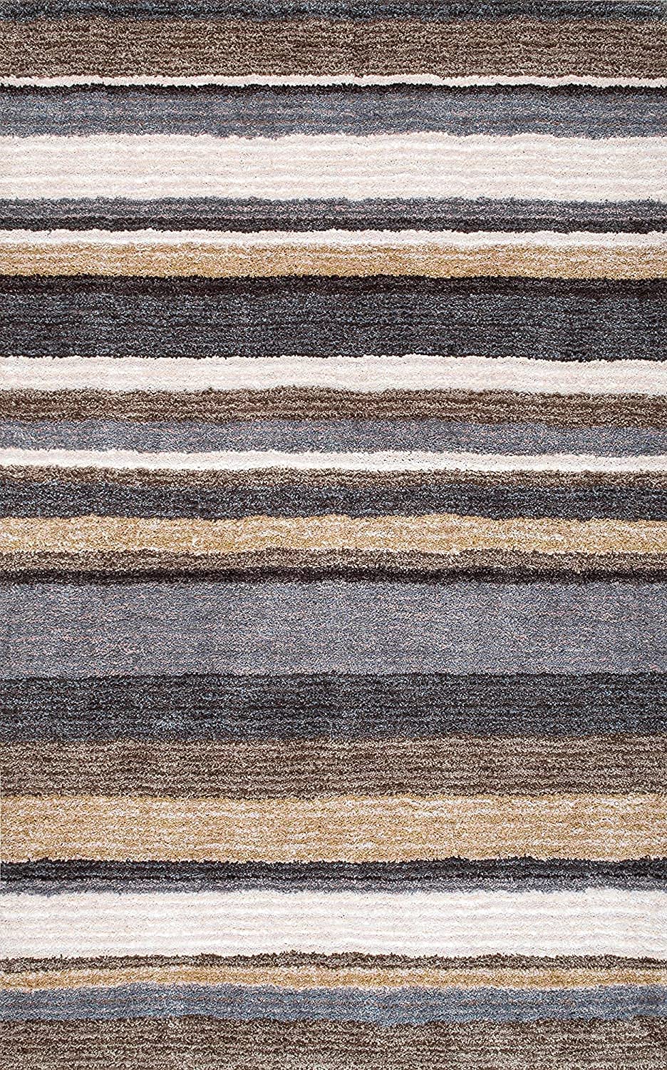 Grey Handmade Ombre Microfibre Carpet – Soft Area Rug for Living Room, Bedroom & Hall