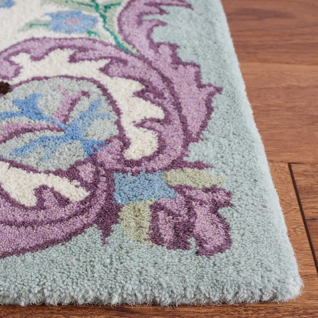 Teal Grey Traditional Handmade Persian Rug